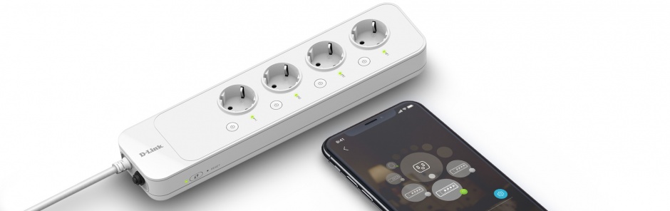 Imagine Prelungitor Smart cu 4 prize 1.5m Alb WiFi, D-LINK DSP-W245-2